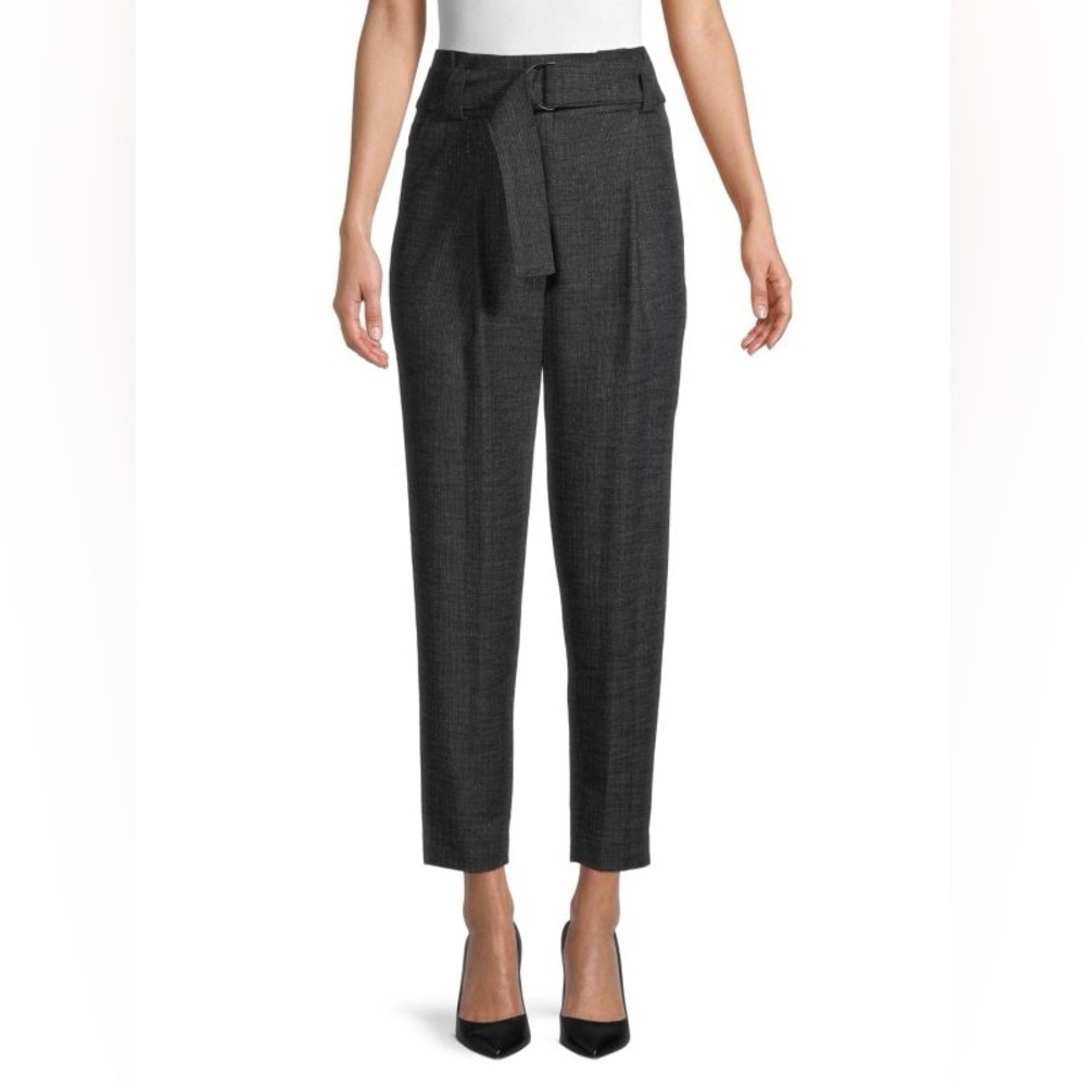 A.L.C. Diego Stripe Belted & Tapered Ankle Pants, Women’s Size 10